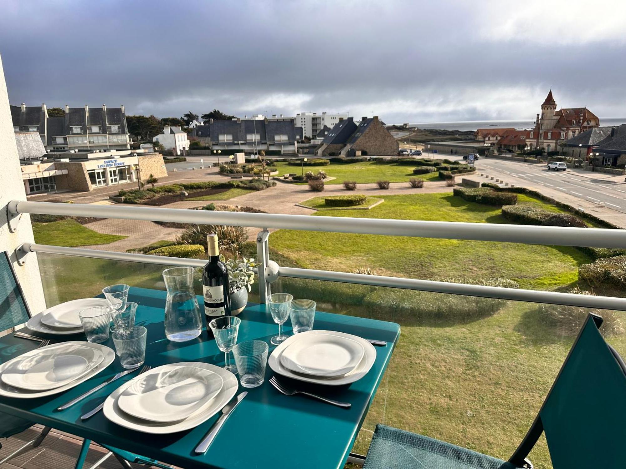 Appartement Vue Sur Mer, A Deux Pas De La Plage Port-Haliguen Extérieur photo